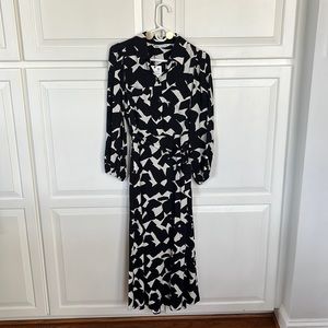 Zara midi maxi dress NWT black and white xs
